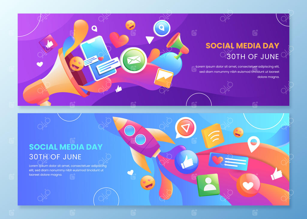 طراحی بنر برای روز شبکه‌های اجتماعی