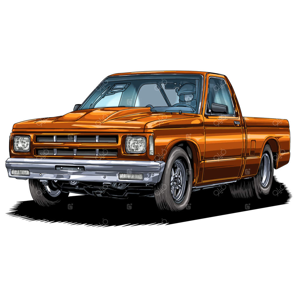 کامیون جدا شده با پس‌زمینه سفید - تصویر برداری