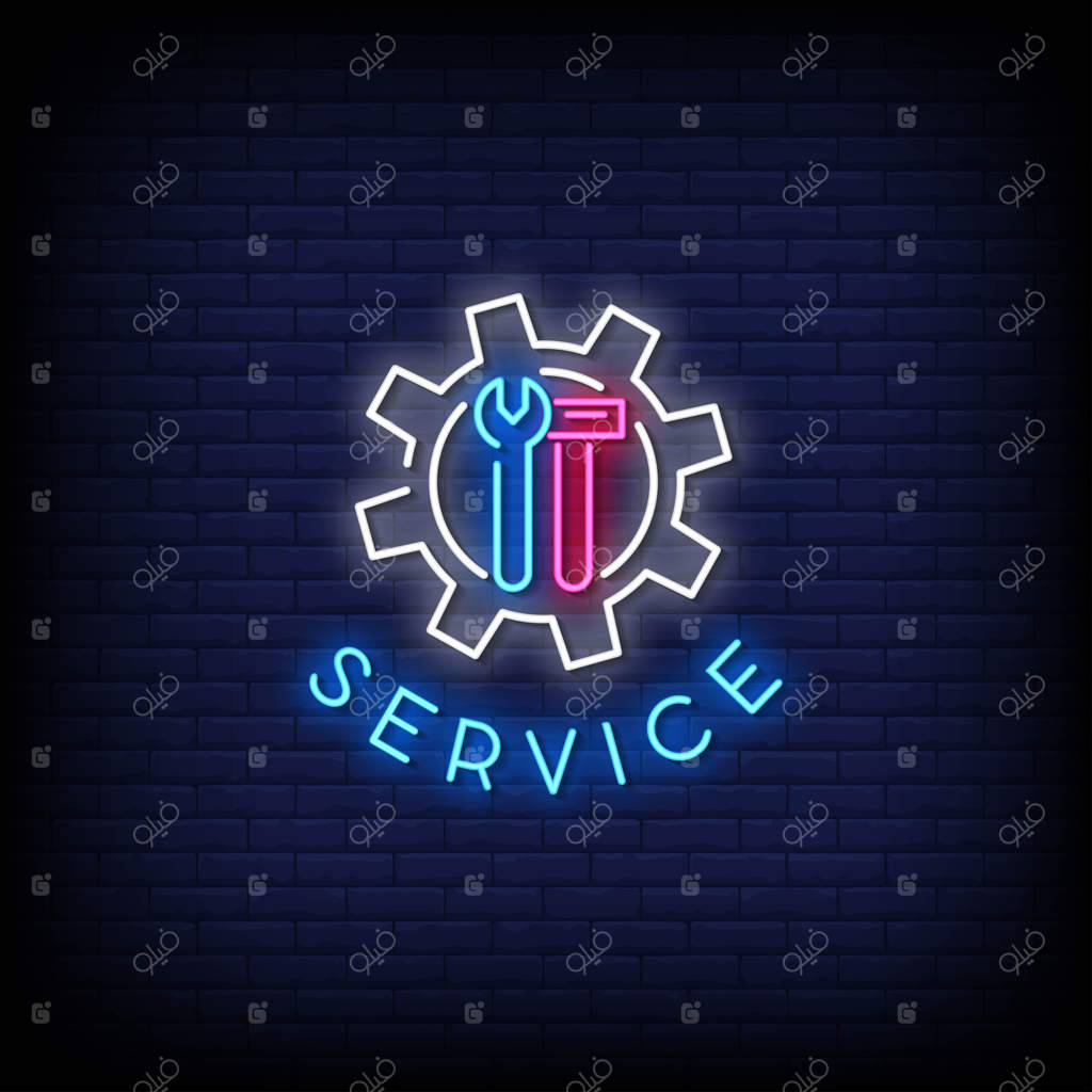 سرویس طراحی متن سبک نئون برای لوگوها