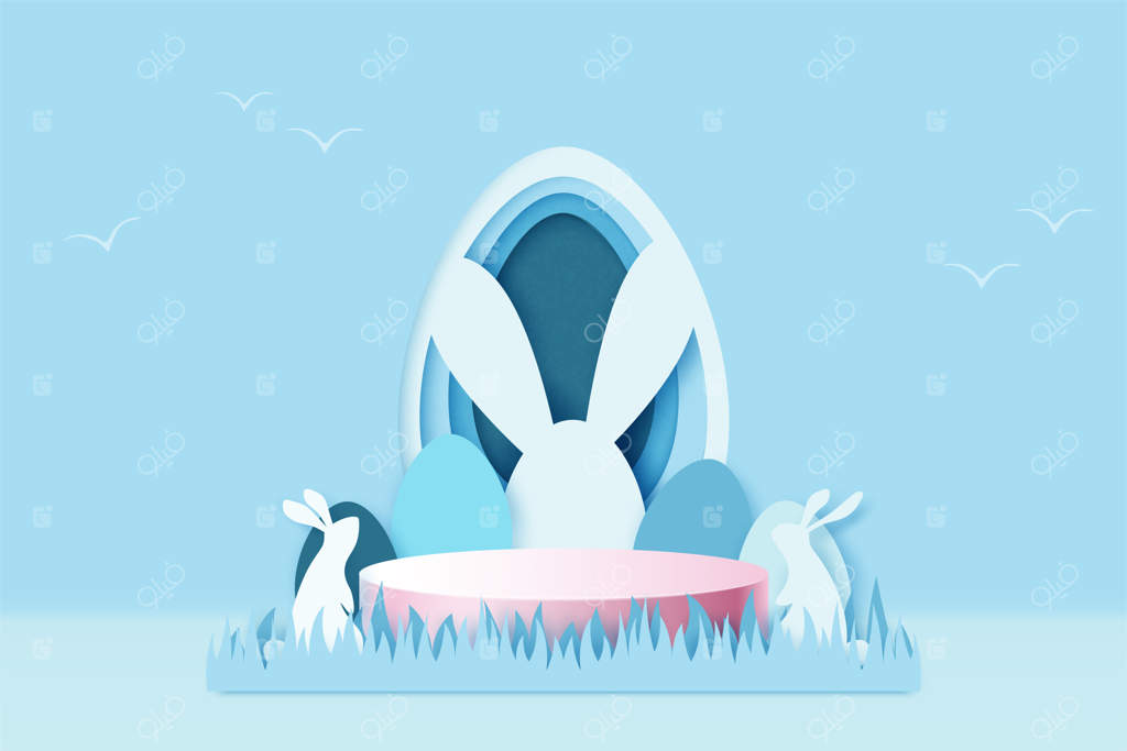 پس‌زمینه عید پاک  
اثر کاغذی تخم‌مرغ‌های عید و خرگوش در شکل تخم‌مرغ  
پترن بنر برای نمایش محصولات  
تصویرسازی وکتور