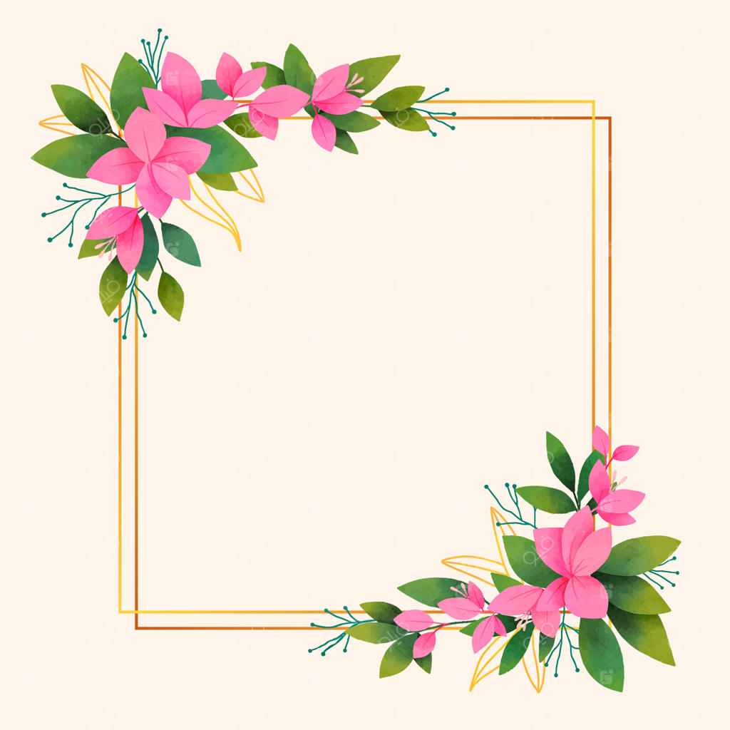 قاب گل کاغذی با آبرنگ