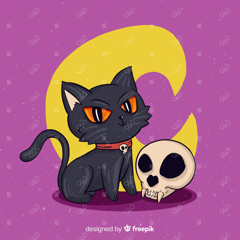 گربه شکسپیری دست‌کشیده هالووین