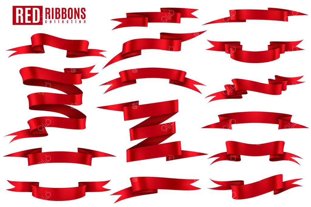 مجموعه‌ای از روبان‌های متنوع