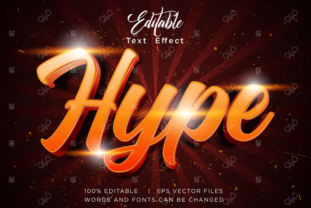 قالب موکاپ افکت متن هایپ