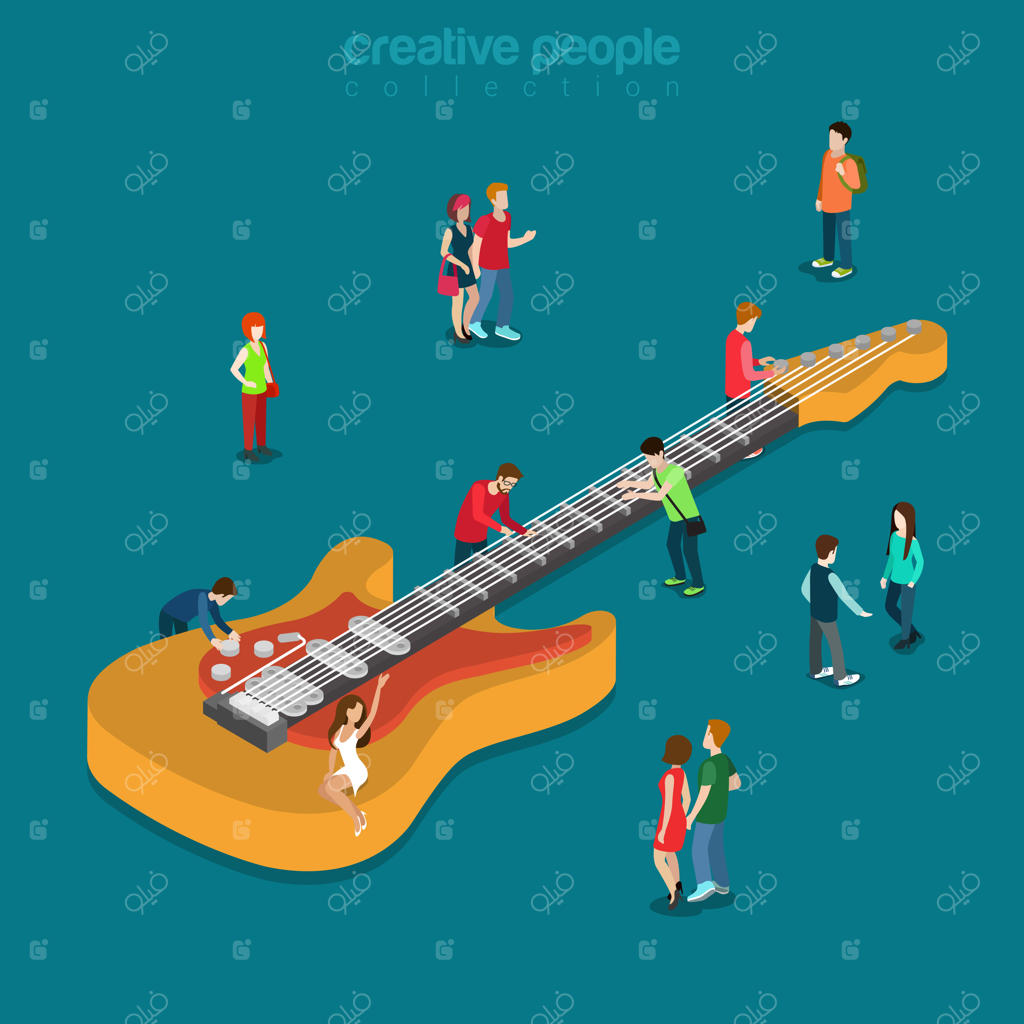 کنسرت موسیقی بلوز راک با گیتار بیس ایزومتریک ویژه طرفداران