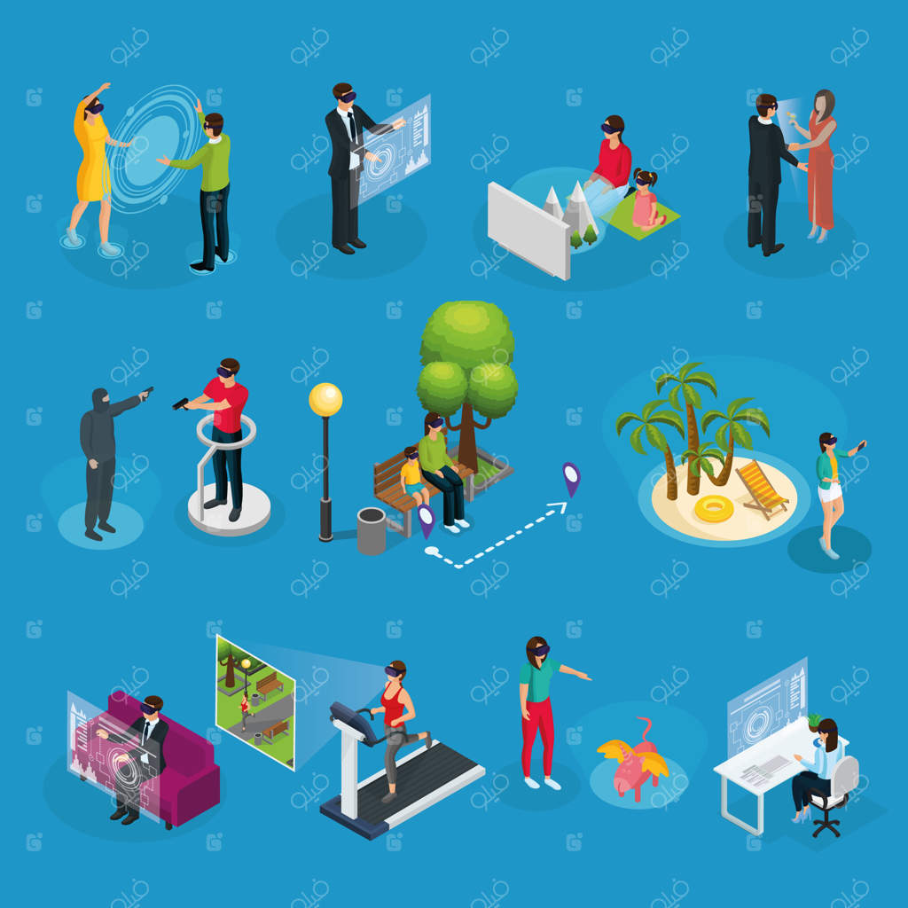 مجموعه فناوری مدرن و نوآورانه ایزومتریک