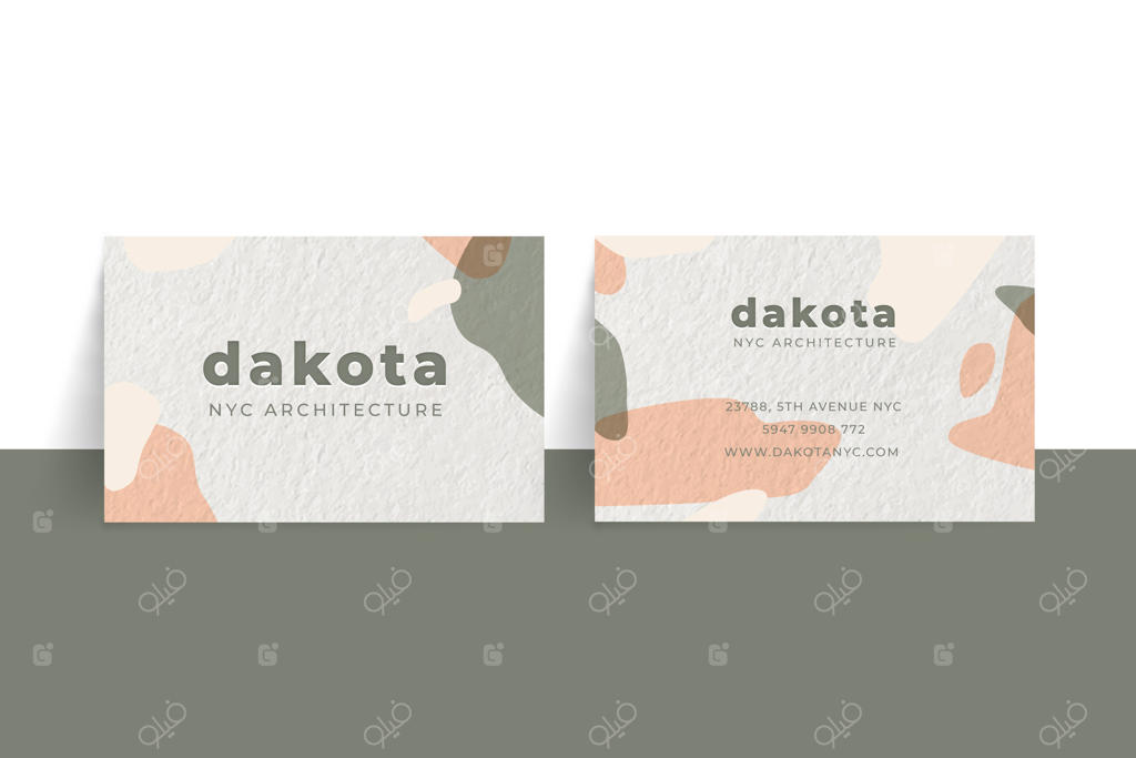 کارت ویزیت با طرح انتزاعی