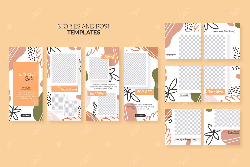 قالب‌های آماده برای استوری و پست‌های اینستاگرام