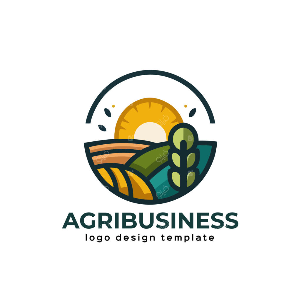 طراحی قالب لوگوی کشاورزی؛ آیکون وکتور لوگوی کسب‌ و کار کشاورزی