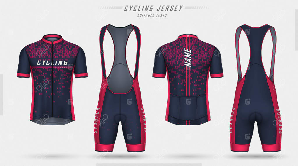 جلوی پیراهن دوچرخه‌سواری و پشت آن