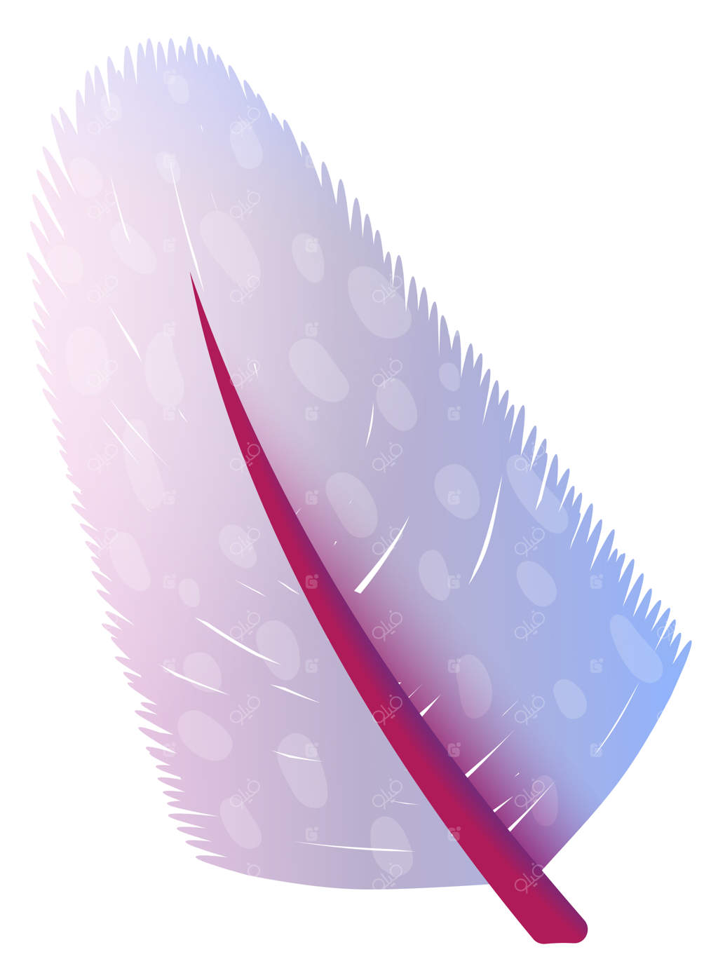 پرهای زینتی نرم رنگی پرنده