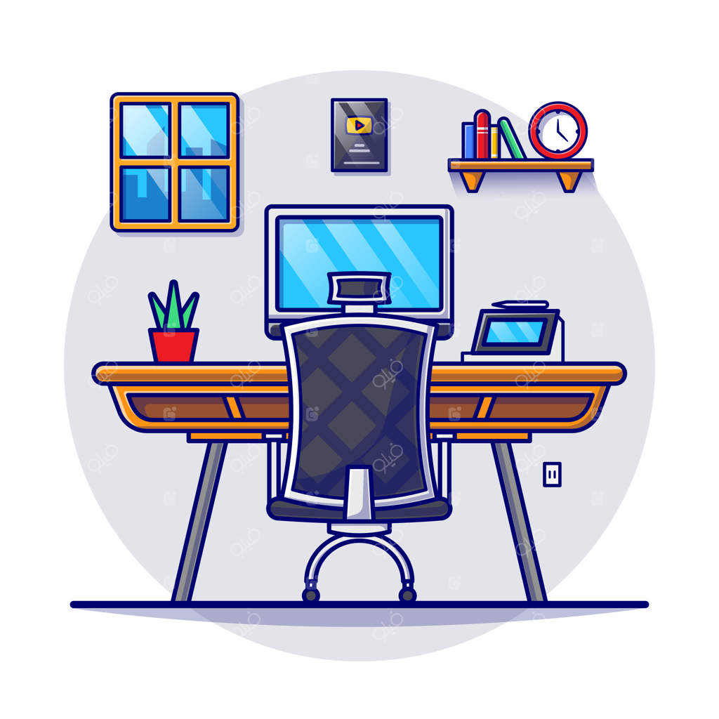 تصویرسازی فضای کار برای دورکاری در خانه