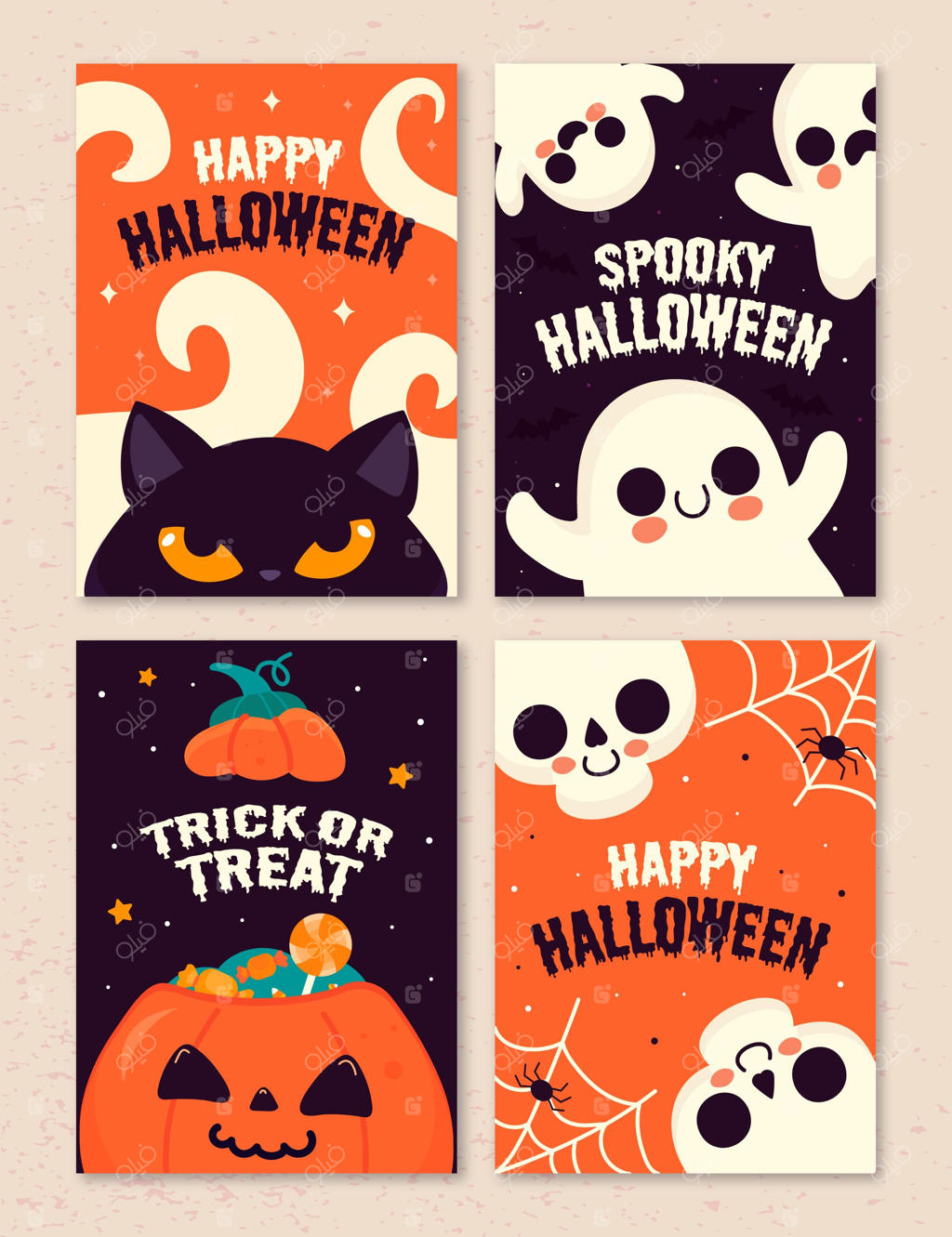 مجموعه کارت‌های جشن هالووین