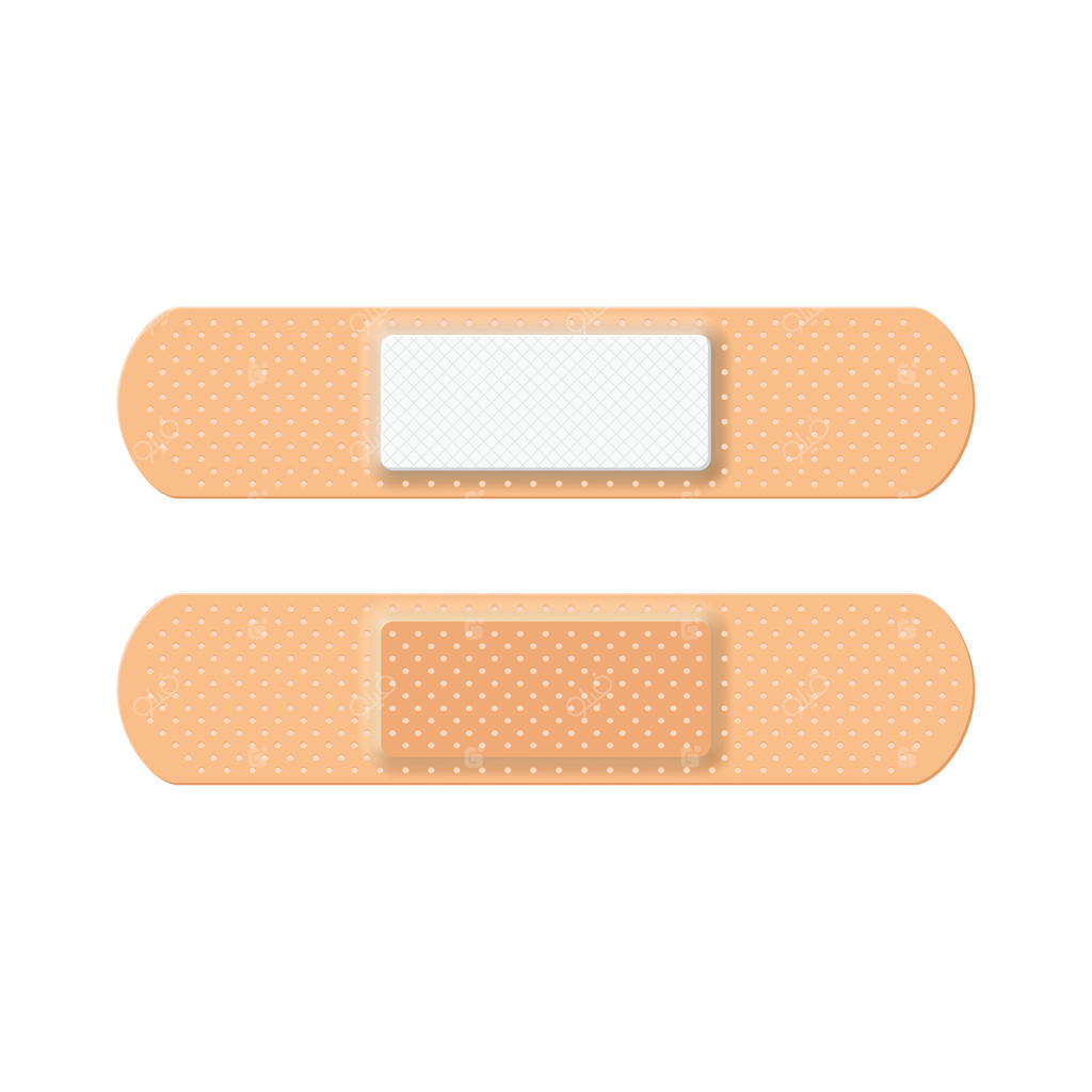 آیکون چسب زخم در سبک تخت. تصویر بانداژ در پس‌زمینه‌ای مجزا. مفهوم کسب‌وکار نشان پزشکی.