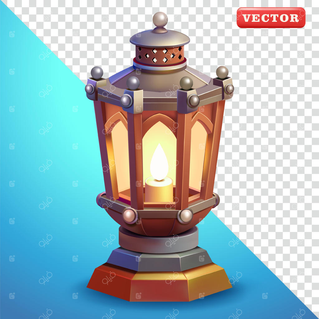 فانوس قرون وسطایی سه بعدی، مناسب برای عناصر طراحی