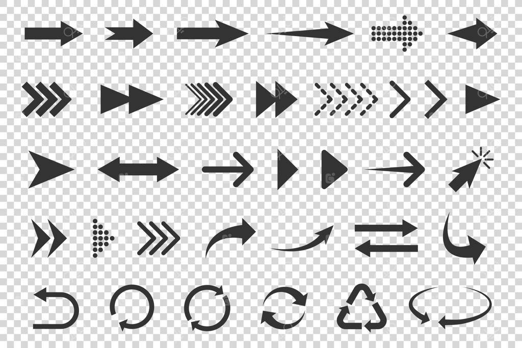 مجموعه وکتور آیکون‌های فلتِ فلش