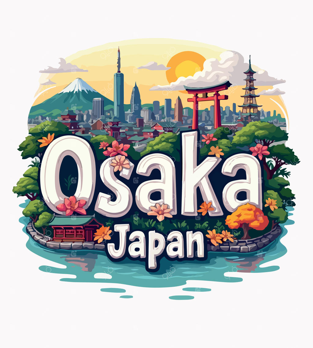 طرح تیشرت با تصویر شهر ژاپنی