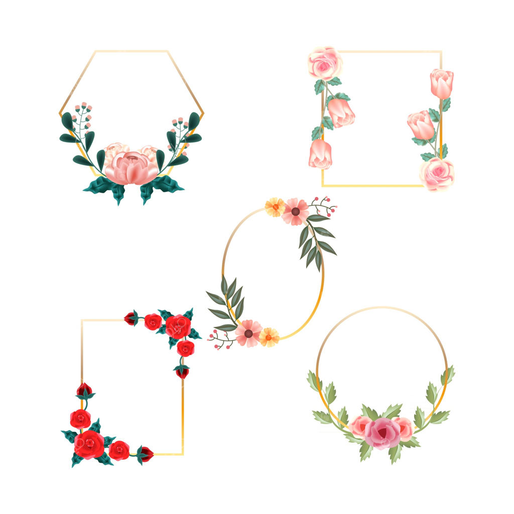 قاب گل‌های زیبا و ظریف با گل‌های واقعی