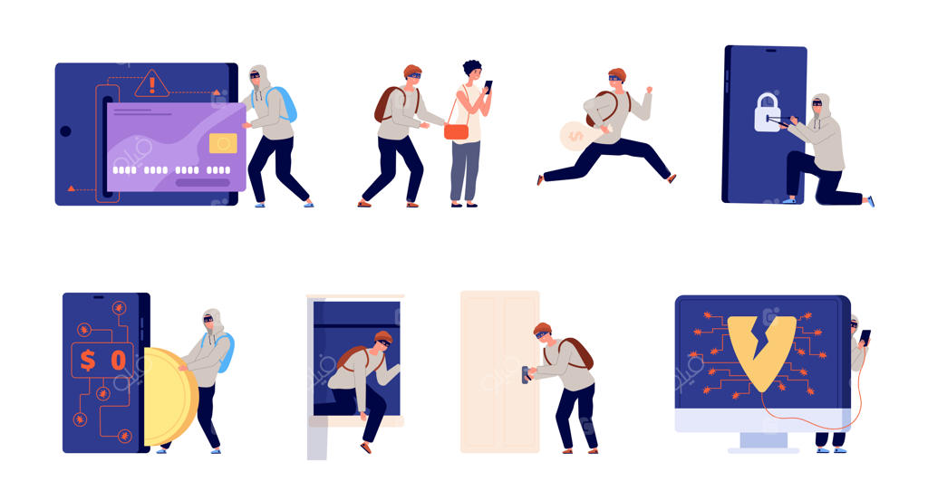 دزدی و جنایت: سرقت از منزل، کارتونی درباره‌ی سارقین، جرایم سایبری و هک پایگاه داده‌ها، شخصیت‌های وکتور دزدان و هکرها