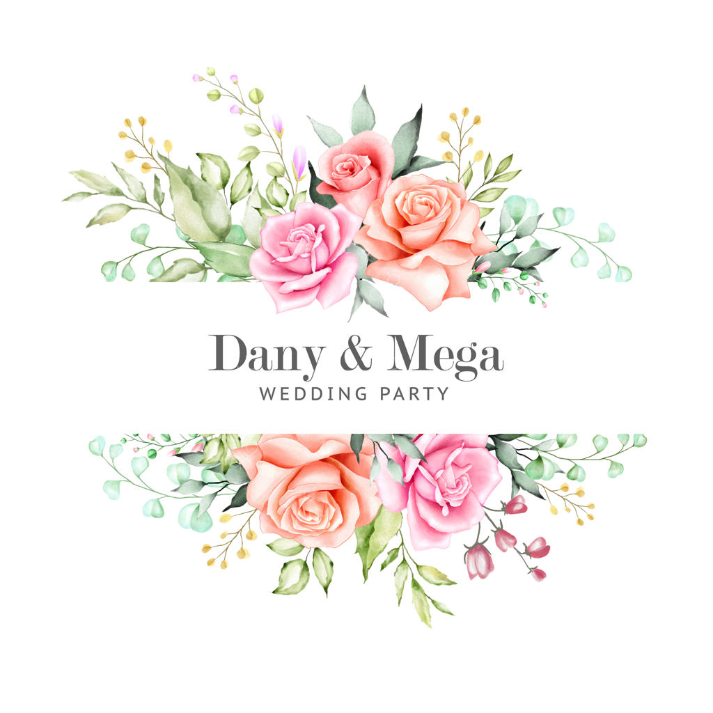 کارت عروسی زیبا با طراحی آبرنگی از گل‌ها و برگ‌ها