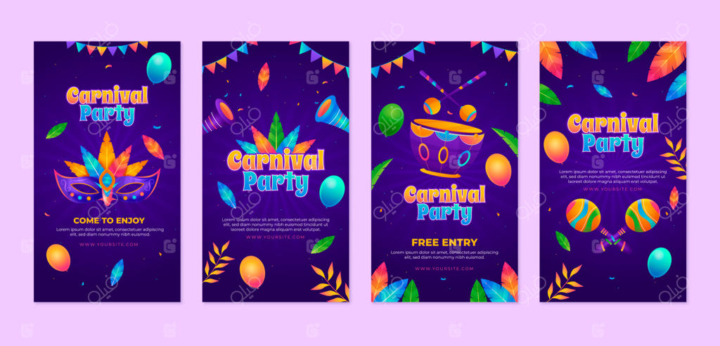 مجموعه استوری‌های اینستاگرام جشن کارناوال