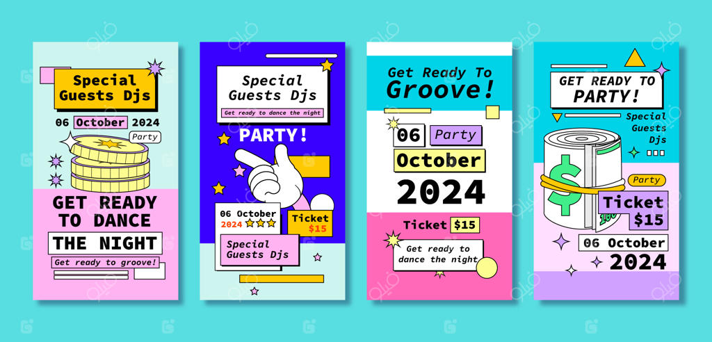 داستان‌های اینستاگرام با طراحی نئو بروتالیسم دستی