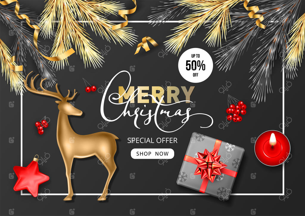 بنر فروش ویژه کریسمس و سال نو مبارک