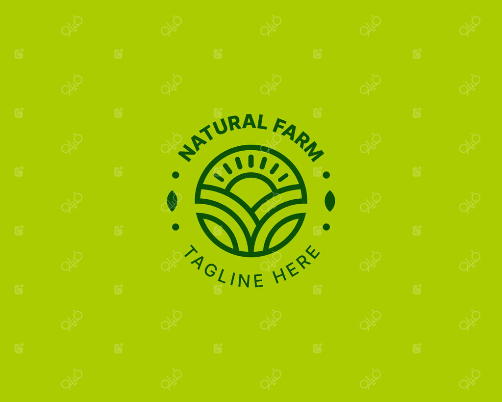 طراحی ساده و خلاقانه لوگوی مزرعه طبیعی