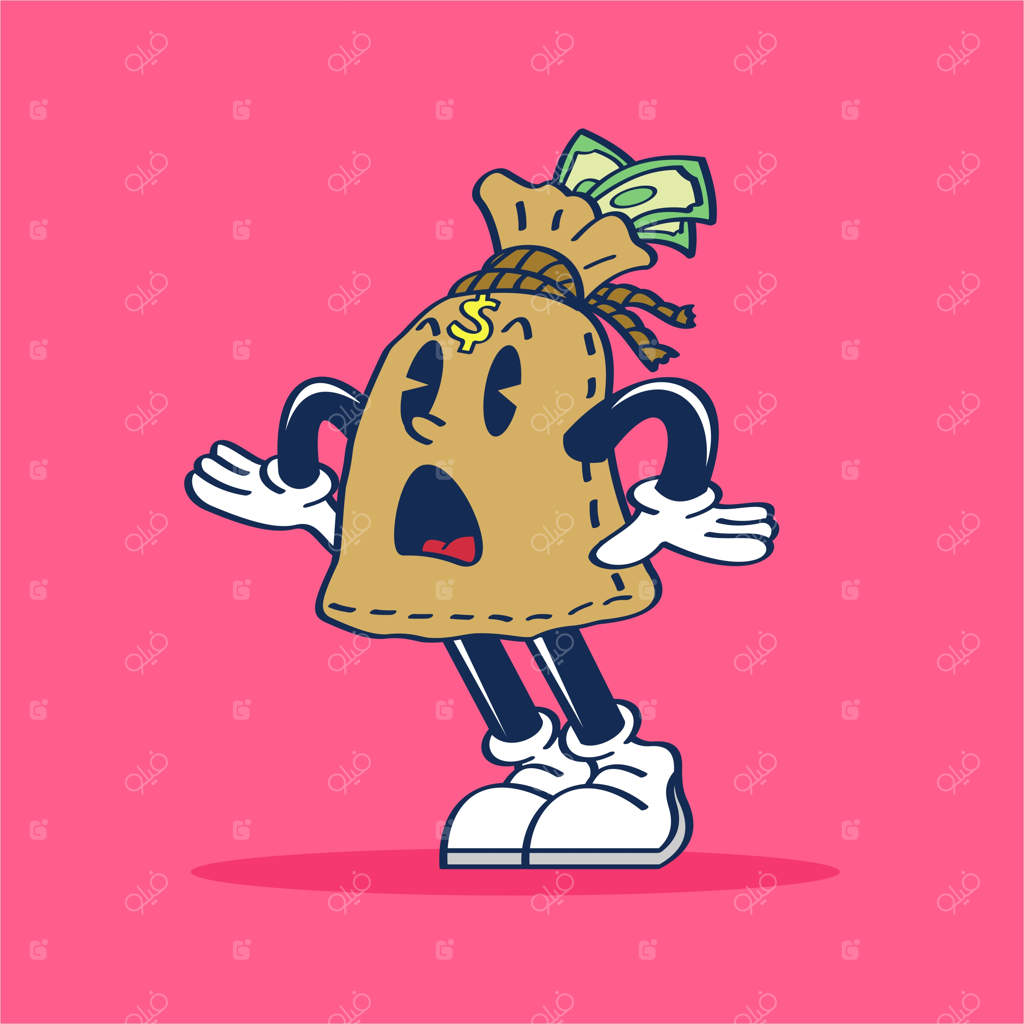 شخصیت کارتونی با چهره‌ای که روی آن نوشته شده 'تولدت مبارک'