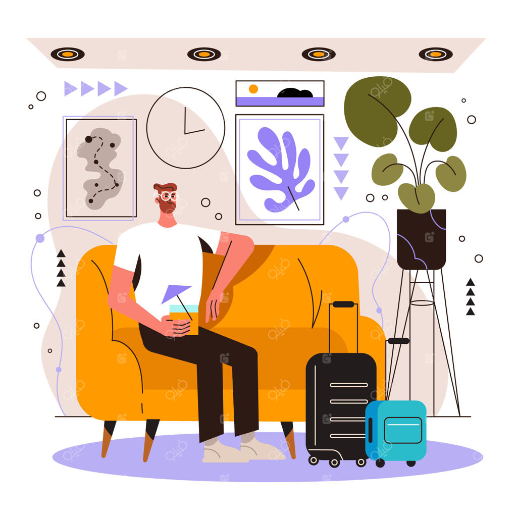 تصویرسازی اقامت و حمل و نقل