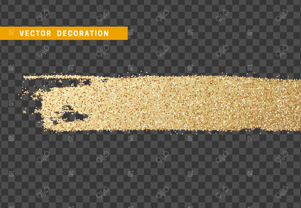 ضربه‌های قلم مو با رنگ طلایی براق - تصویر وکتور