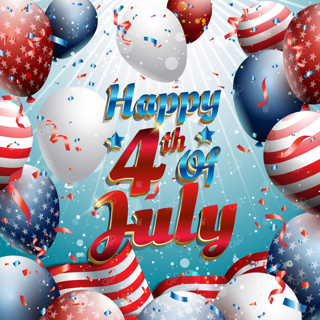 پس‌زمینه روز استقلال ۴ جولای مبارک