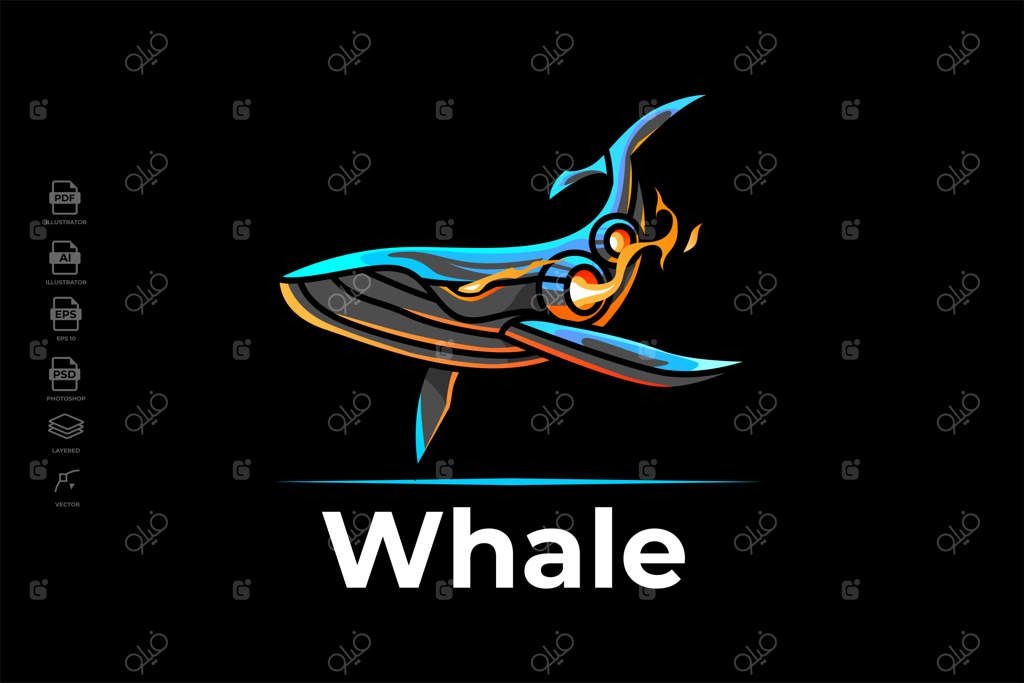 قالب طراحی لوگوی مدرن وال رباتیک مکانیکی