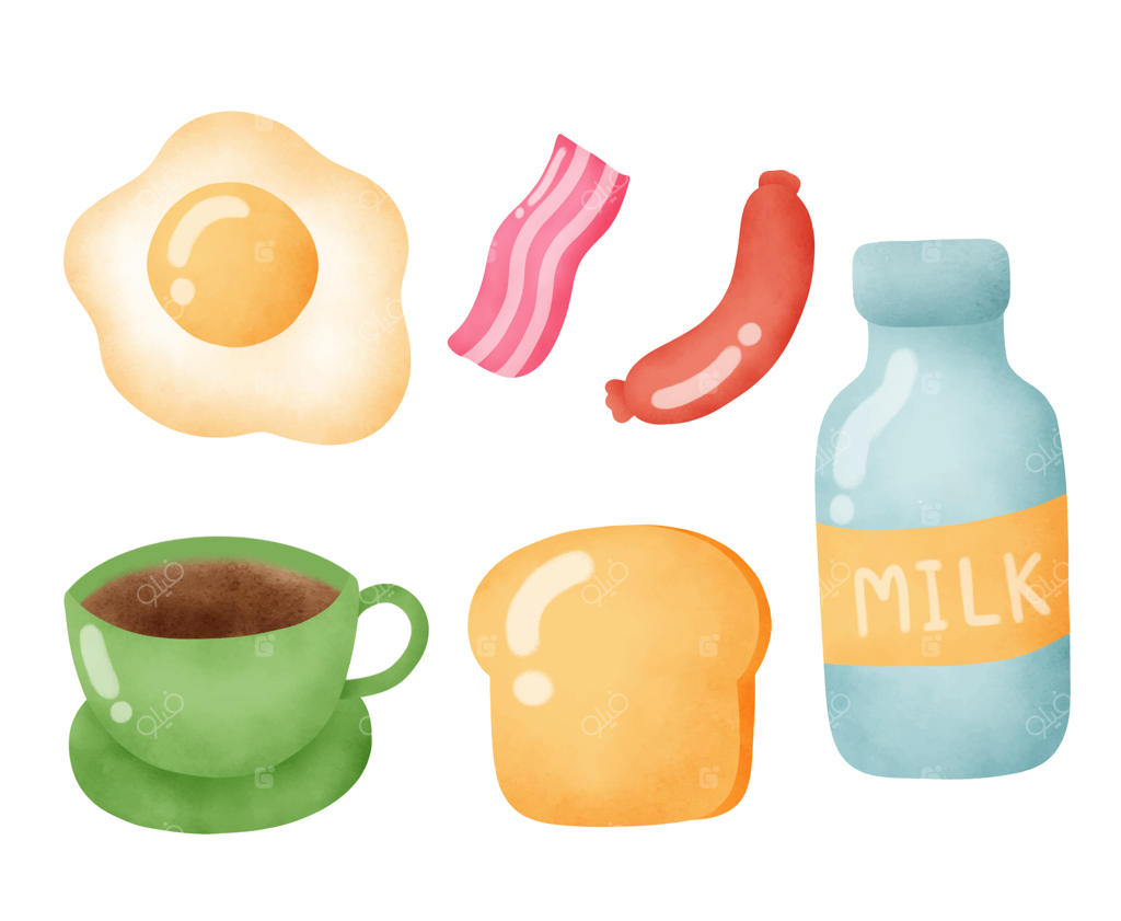 یک صبحانه آمریکایی.