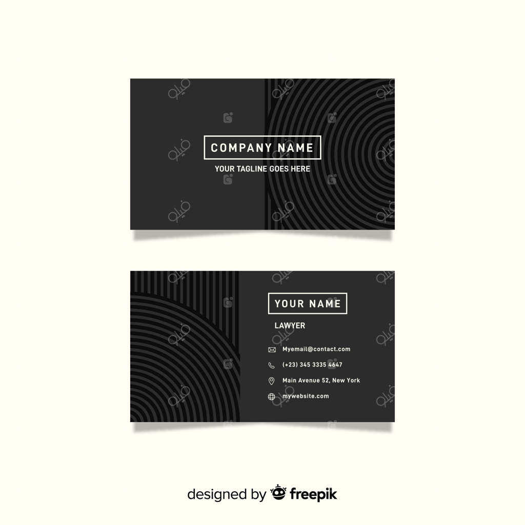 قالب کارت ویزیت مینیمالیستی خاکستری