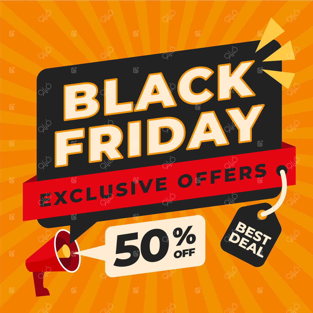 طراحی دستی کانسپت جمعه سیاه