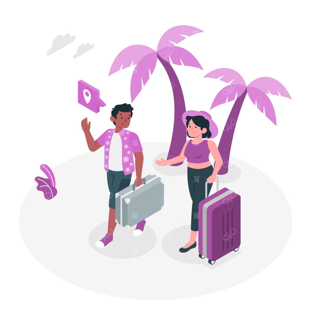 تصویرسازی با مفهوم مسافران