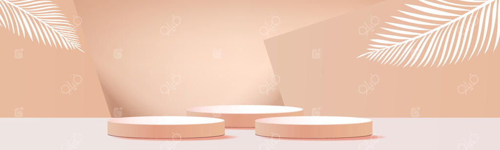 ماکت سه‌بعدی سکوی هندسی، نمایش استوایی طبیعی با پس‌زمینه قهوه‌ای