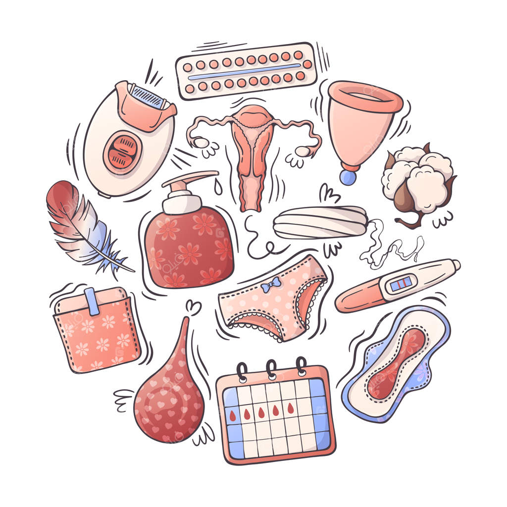 تصاویر وکتور با موضوع بهداشت زنانه.