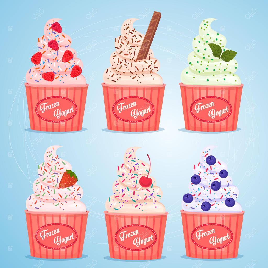 لیوان‌های ماست یخ‌زده