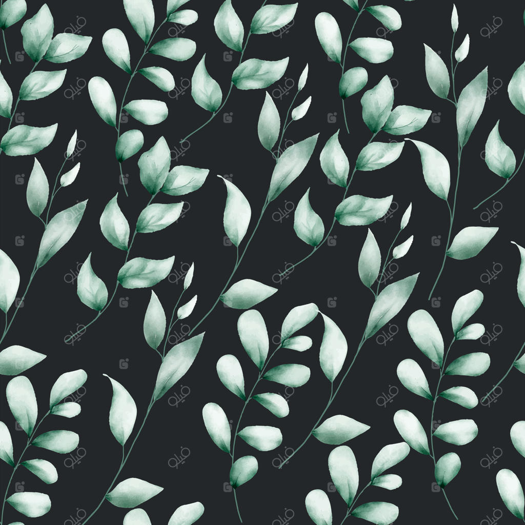 طرح یکپارچه برگ‌های آبرنگی