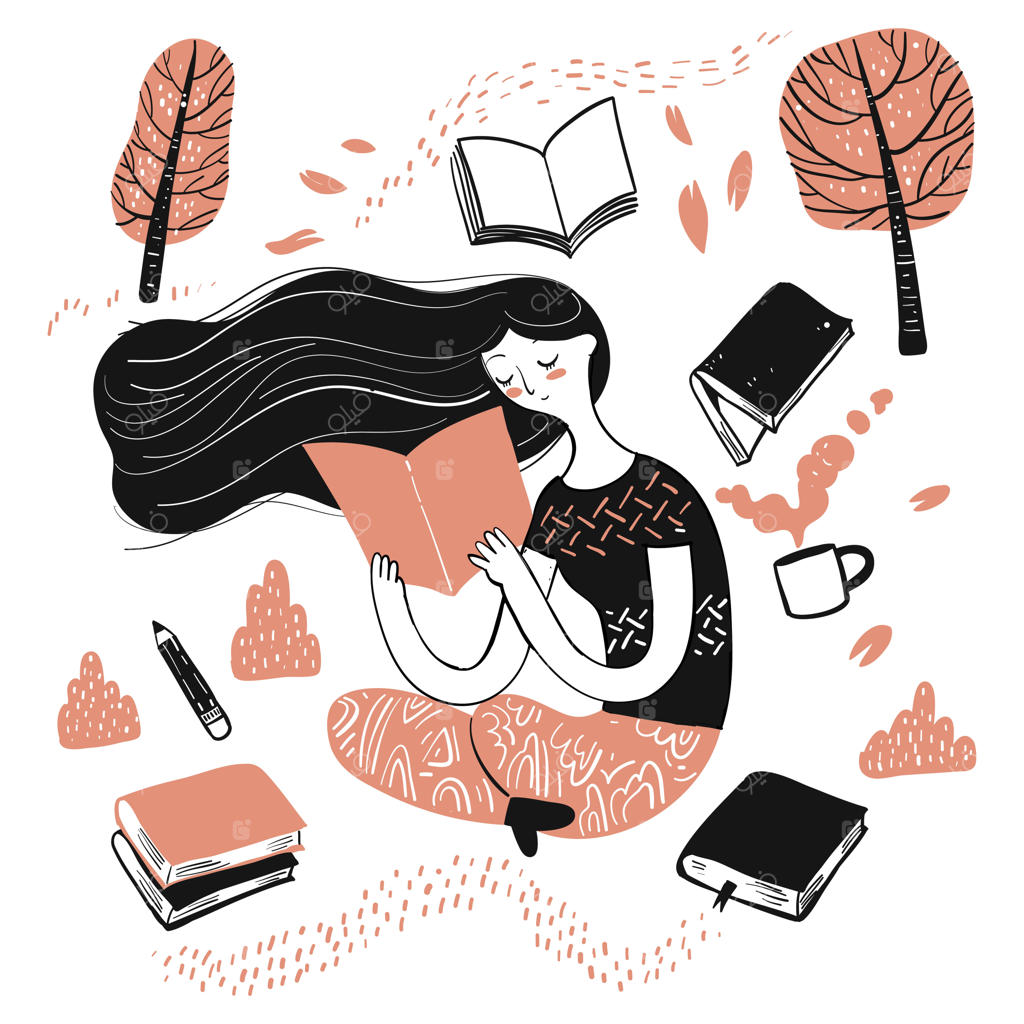 مردم در حال خواندن در پارک.