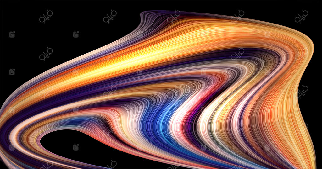 شکل موج‌دار هولوگرافیک و عنصر طراحی مدرن و شیک