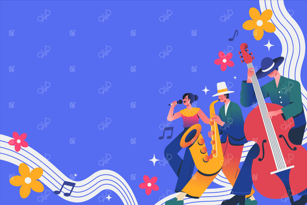 پشت‌ صحنه اجرای گروه جاز