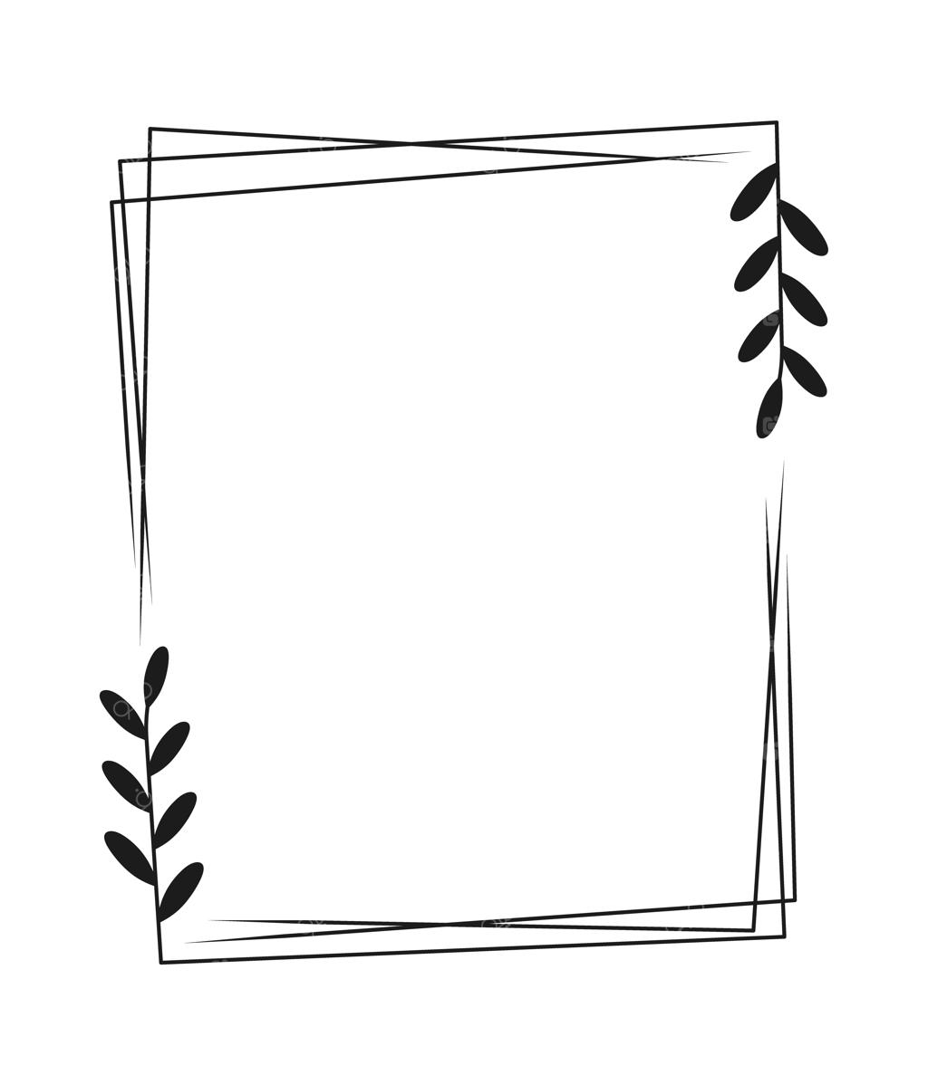 قالب‌های طراحی قاب‌های شیک با گل و برگ‌های دست‌کش به سبک خطی و پس‌زمینه وکتور