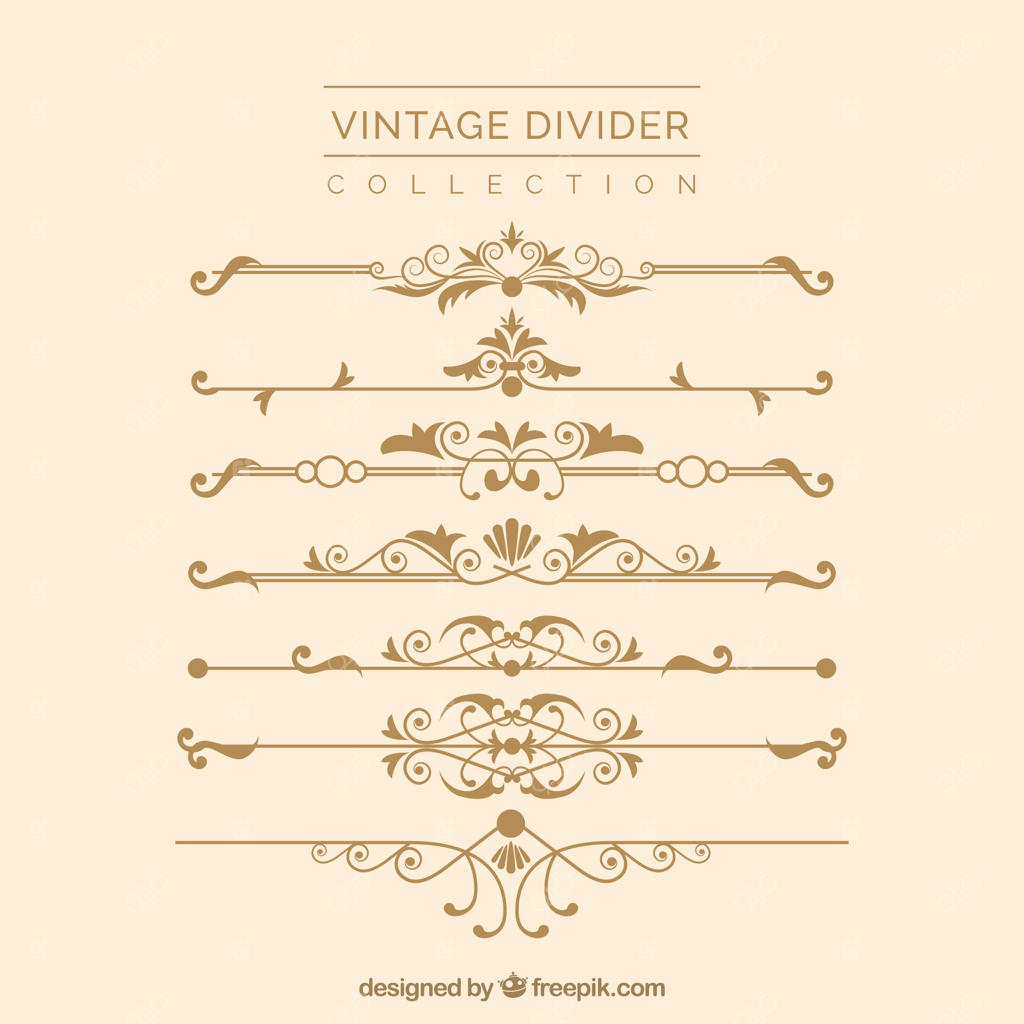 مجموعه‌ای از جداکننده‌ها به سبک وینتیج