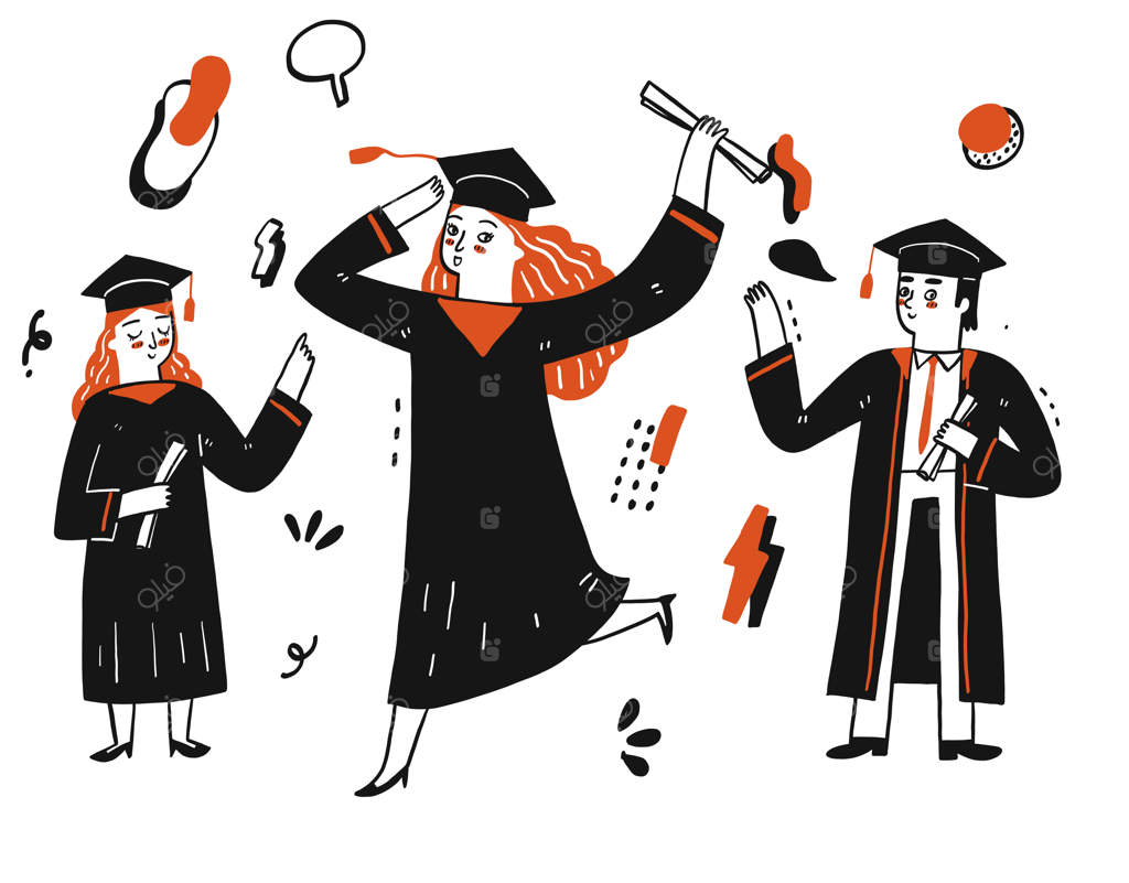 دانشجویان فارغ‌التحصیلی خود از دانشگاه یا کالج را جشن می‌گیرند.