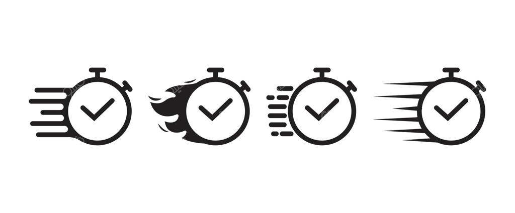 آیکون‌های سرعت در زمان کوتاه