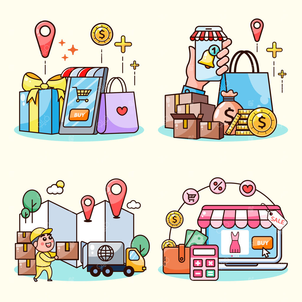 فرآیند خرید و پرداخت آنلاین با کامپیوتر، گوشی هوشمند و تبلت