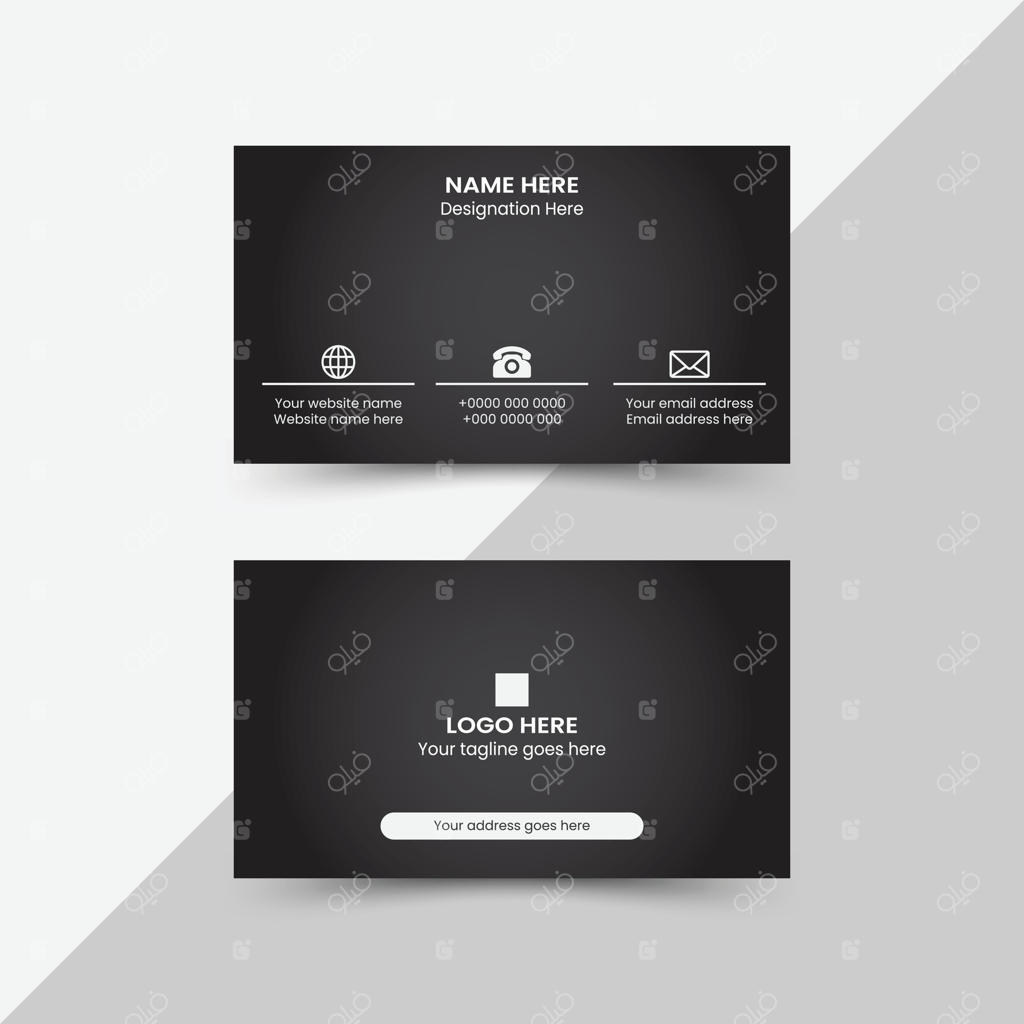 کارت ویزیت شیک سیاه و سفید